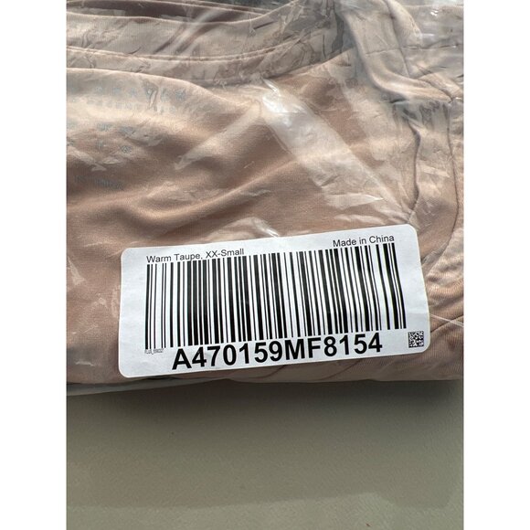 Susan Graver Weekend Essentials Cool Touch U Neck Top Womens XXS Warm Taupe NEW - Picture 3 of 7